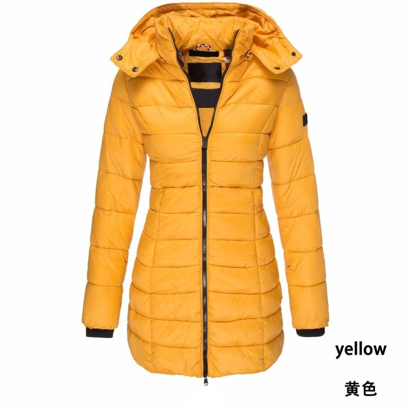 New Women's Long Cotton-padded Warm Down Puffer Jacket