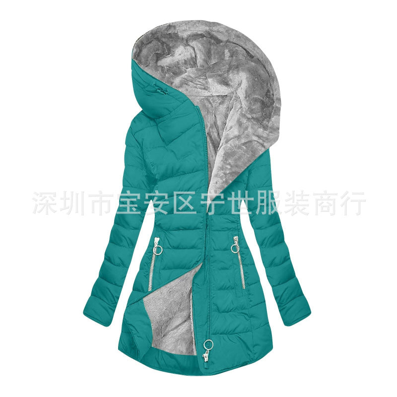 New Women’s Winter Cotton-padded Down Hooded Warm Thick Coat