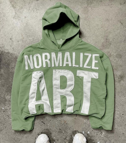 Women’s Normalize Art Cropped Hoodie