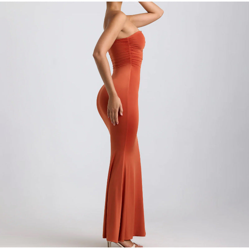 Women’s Bodycon Backless Sleeveless Halter Mermaid Party Dress