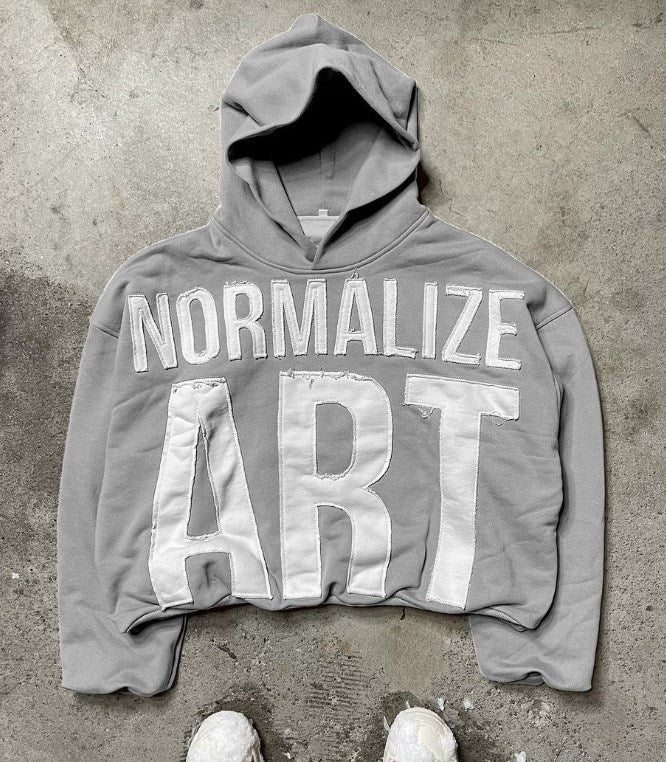 Women’s Normalize Art Cropped Hoodie