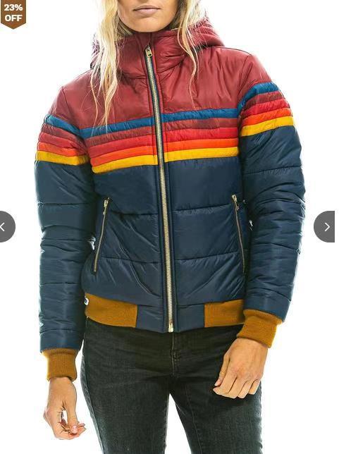 New Women's Casual Hooded Multi-color Short Cotton-padded Jacket