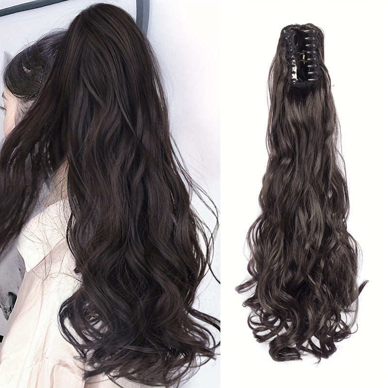 Women’s Long Curly Hair Clip On Ponytail Hair Extensions