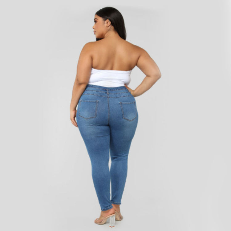 Women’s High Waist Ripped Plus size Jeans