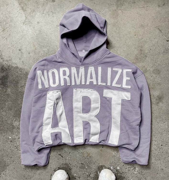 Women’s Normalize Art Cropped Hoodie