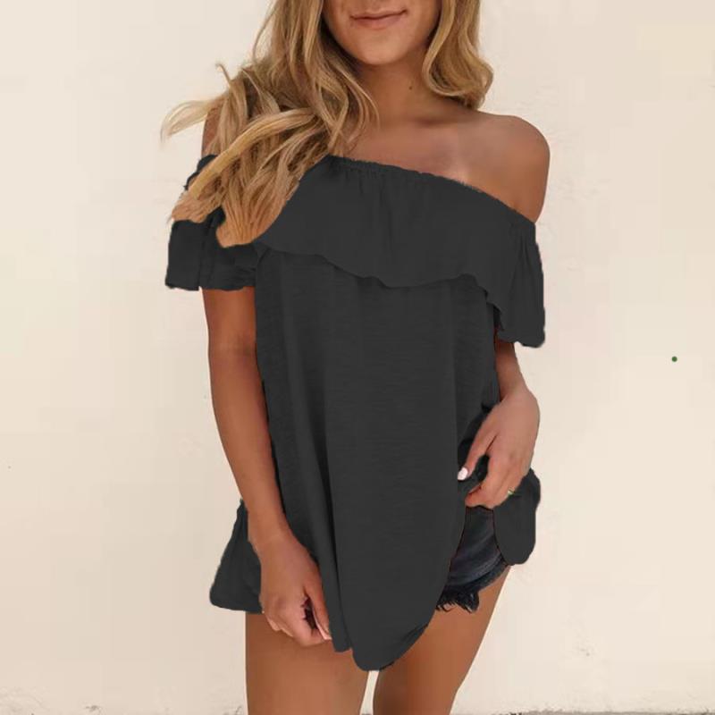 Women's Summer Off Shoulder Short Sleeve Blouse