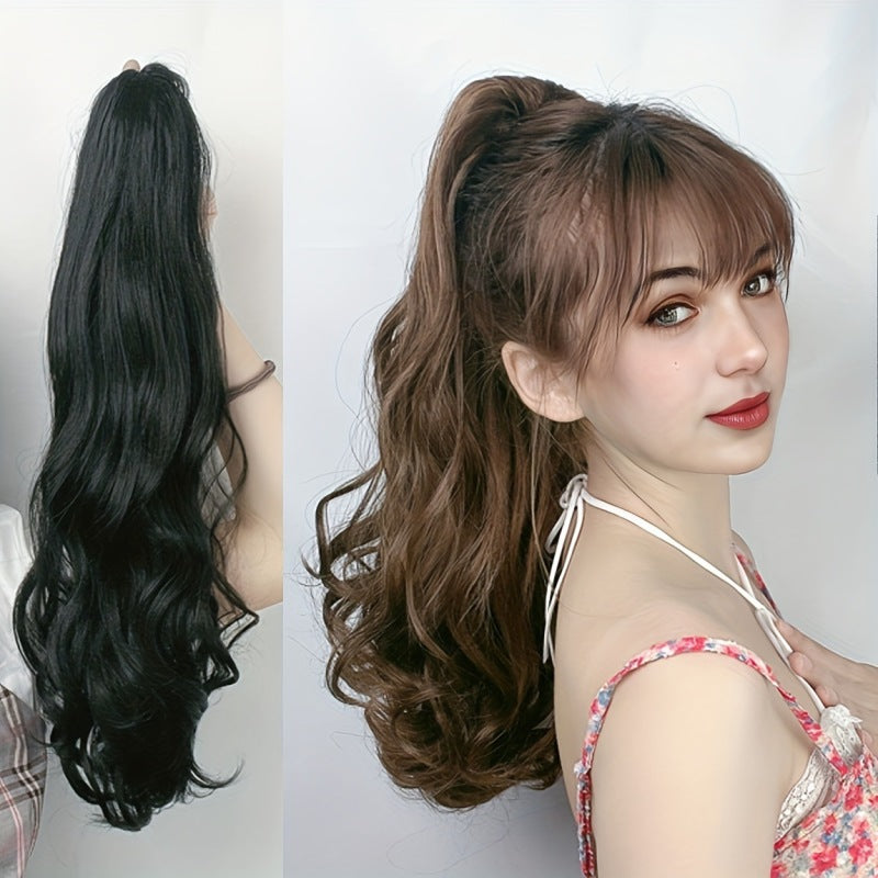 Women’s Long Curly Hair Clip On Ponytail Hair Extensions