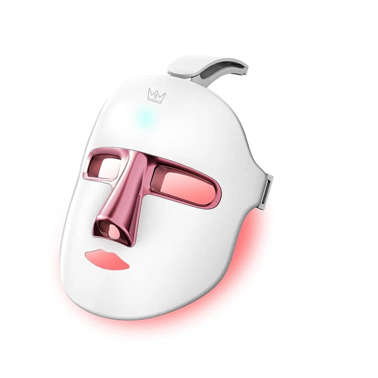 LED Face Mask - 7 Color Light Therapy for Facial Skin Care, Wrinkle Reduction and Acne Improvement