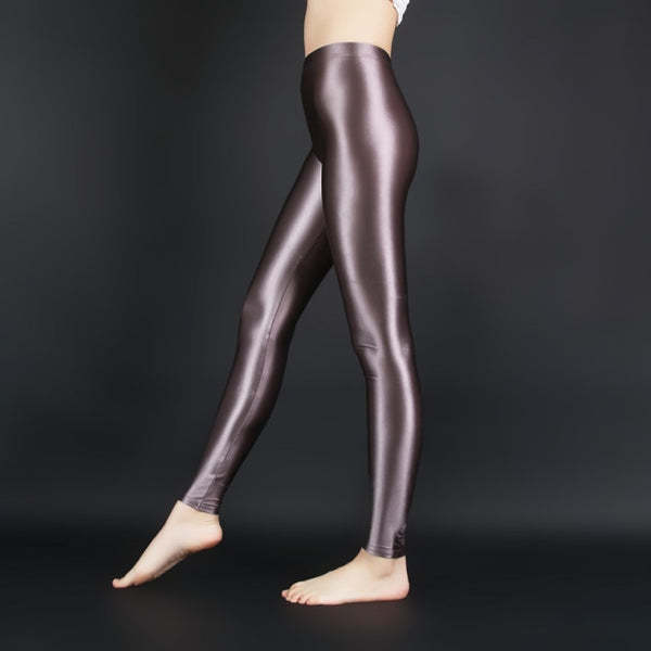 Ladies Fashion High Stretch Metallic Leggings