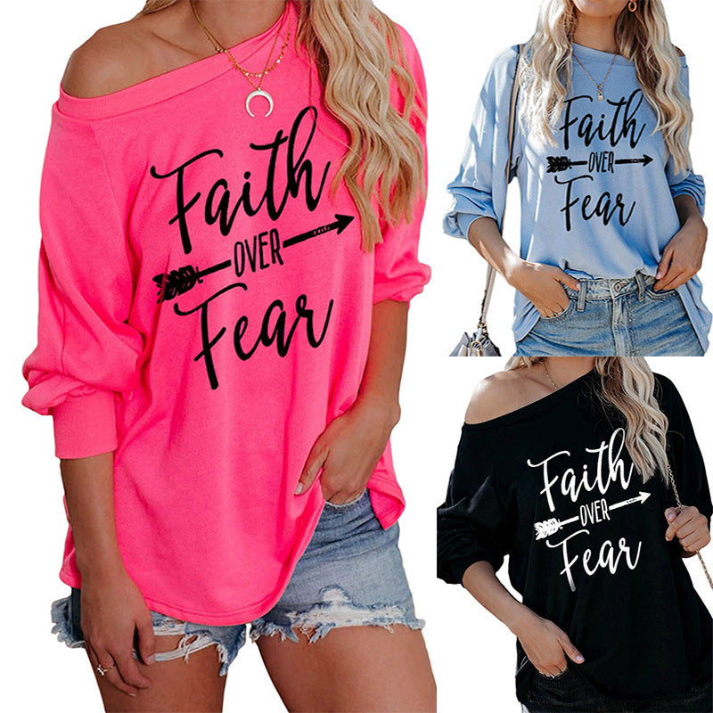 Women's Casual Graphic Long-sleeved T-shirt