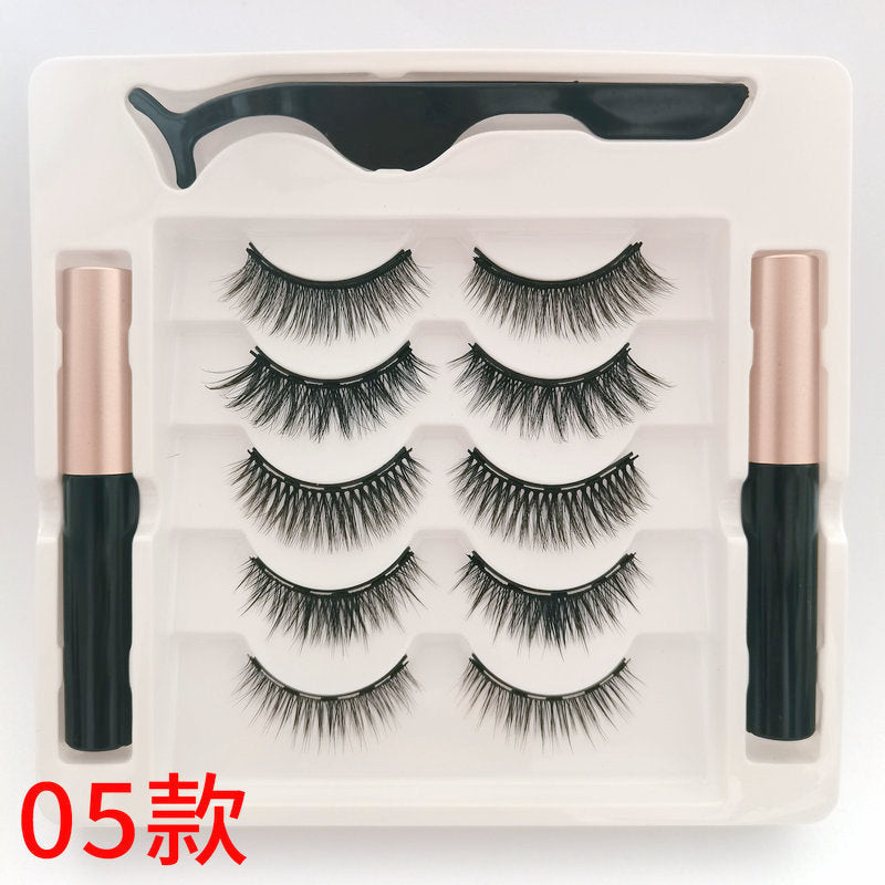 3D Five Pairs Mixed Non-adhesive False Lashes