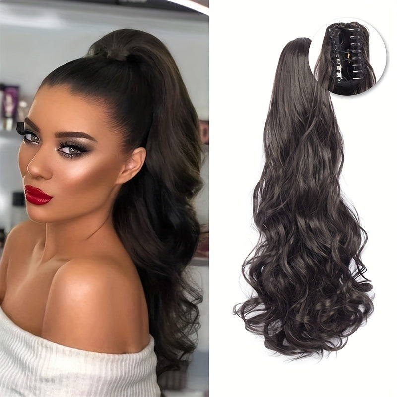 Women’s Long Curly Hair Clip On Ponytail Hair Extensions