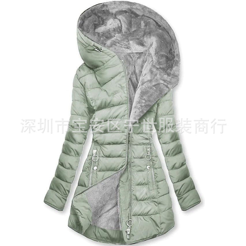 New Women’s Winter Cotton-padded Down Hooded Warm Thick Coat