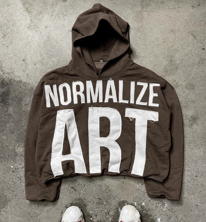 Women’s Normalize Art Cropped Hoodie