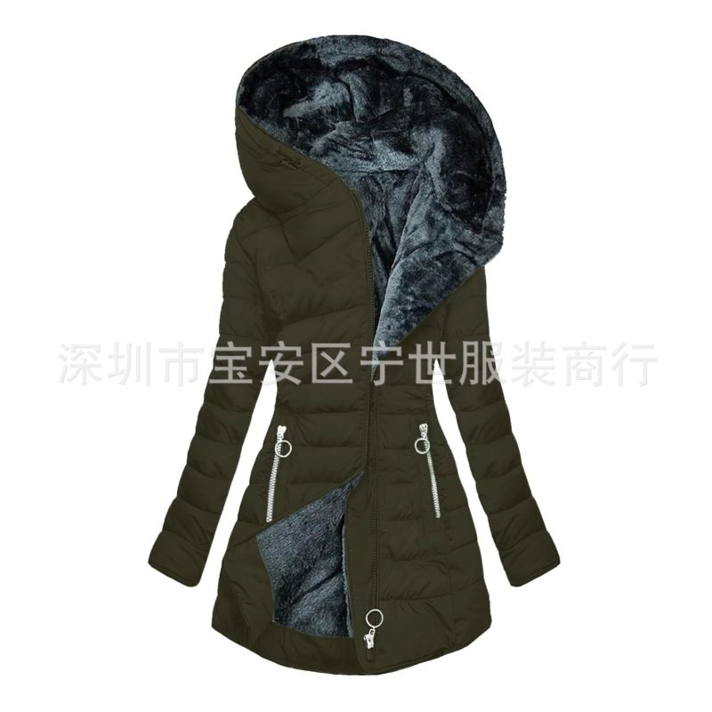 New Women’s Winter Cotton-padded Down Hooded Warm Thick Coat