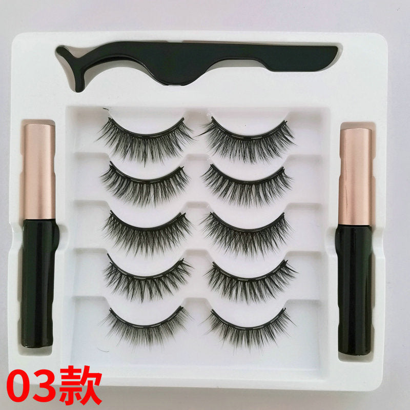 3D Five Pairs Mixed Non-adhesive False Lashes