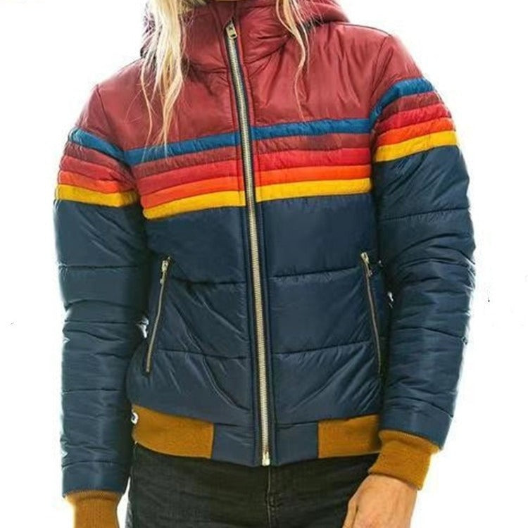 New Women's Casual Hooded Multi-color Short Cotton-padded Jacket