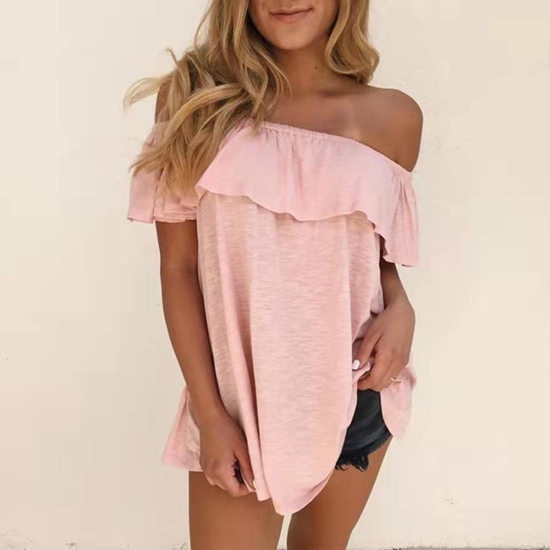 Women's Summer Off Shoulder Short Sleeve Blouse