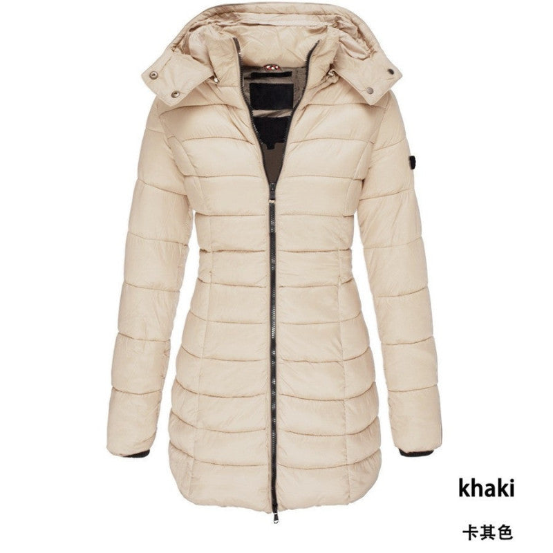 New Women's Long Cotton-padded Warm Down Puffer Jacket