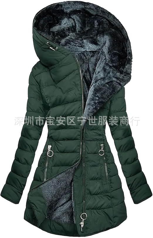 New Women’s Winter Cotton-padded Down Hooded Warm Thick Coat