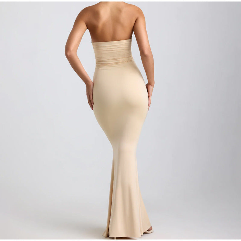 Women’s Bodycon Backless Sleeveless Halter Mermaid Party Dress